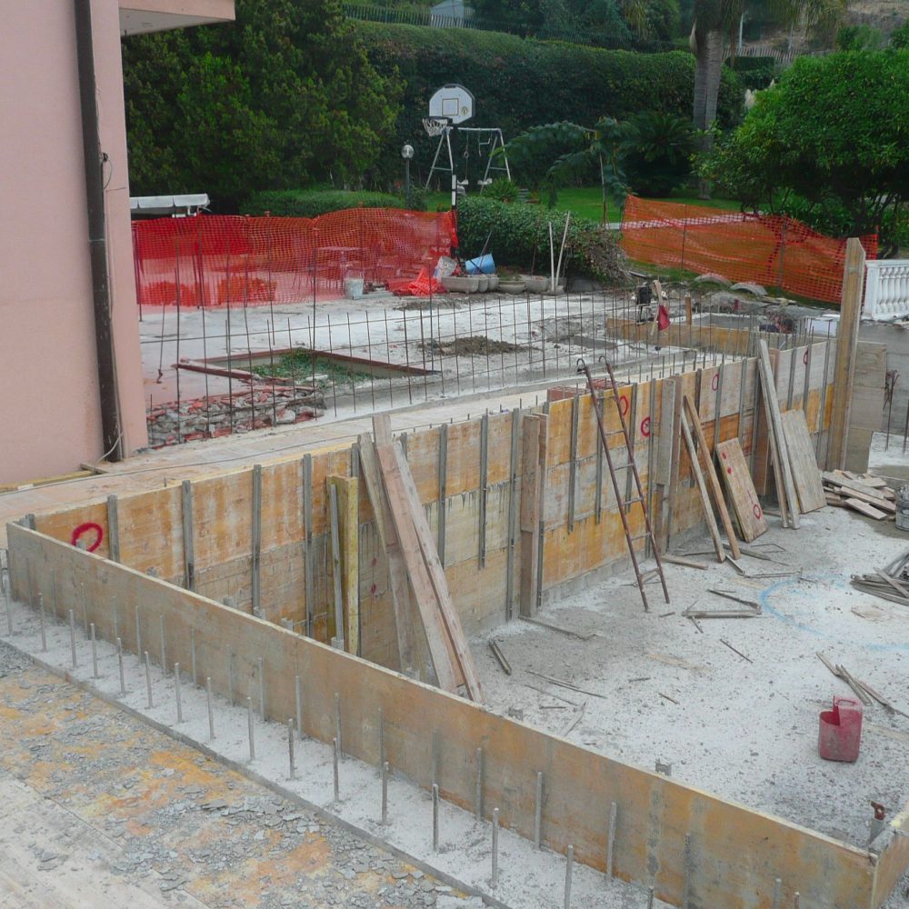 Armatura muri piscina